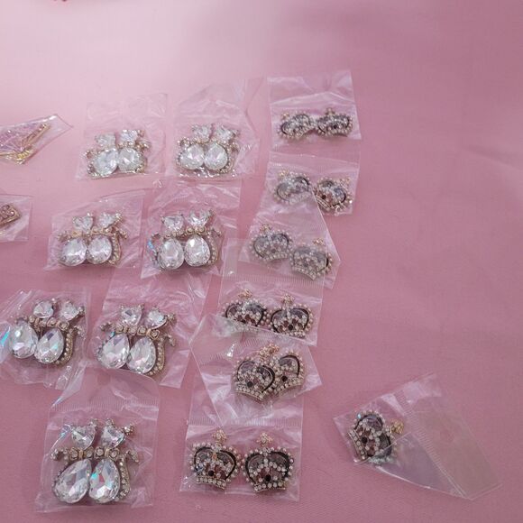 Large Lot Art Deco Enamel Rhinestone Metal Bling Cabochon Pin Brooches Designer - Picture 12 of 16